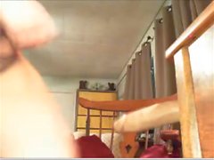 Hot Juicy Shemale playing with toy on cam