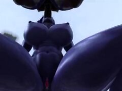 Dark Elf Slut Fucked By Dark Futanari's Huge Cock