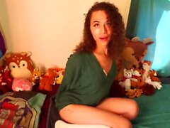 Cute girl with small tits loves hot webcam masturbation