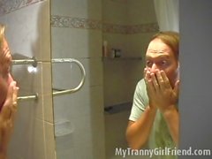 Black tranny and old guy mutual fucking