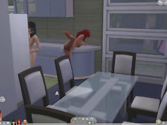 Sims 4 Tranny having some fun with a couple