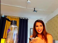 Perfect Hot Big Cock TBabe TSManika on Webcam Part 3