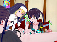 Threesome futa, fire maki, 3some